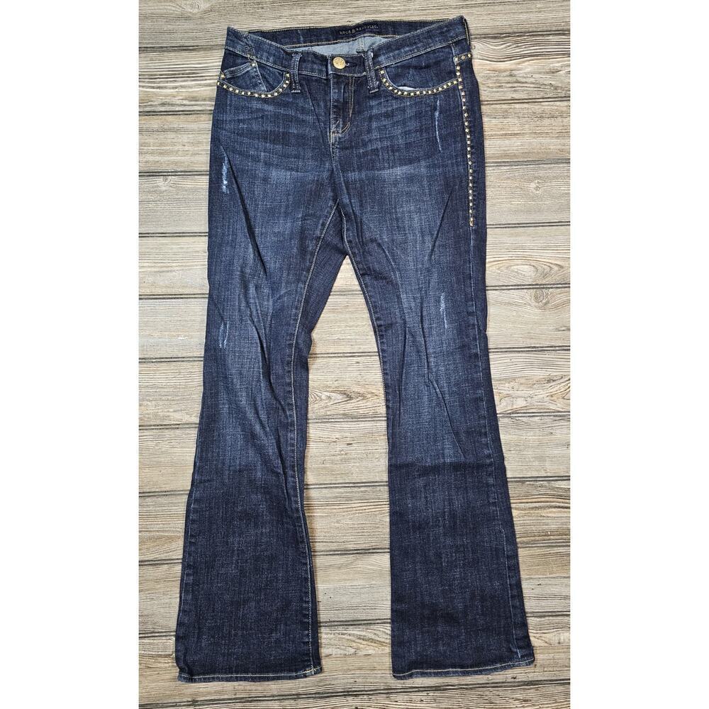 Rock & Republic Women Kasandra Jeans Size 8 Dark Wash Bootcut Western Studded